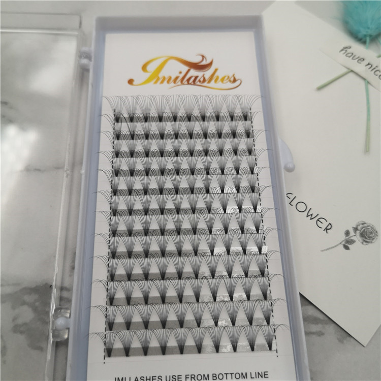 Wholesale best quality heat bonded pre made fans eyelash extensions-V